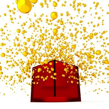 3d gift box. Stock Illustration