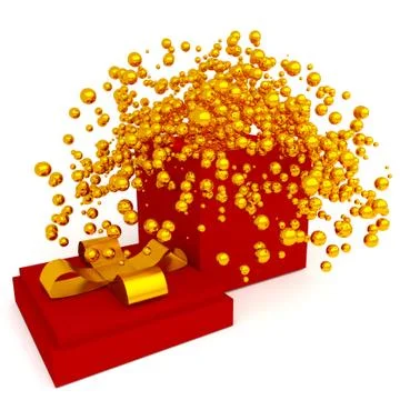 3d gift box. Stock Illustration