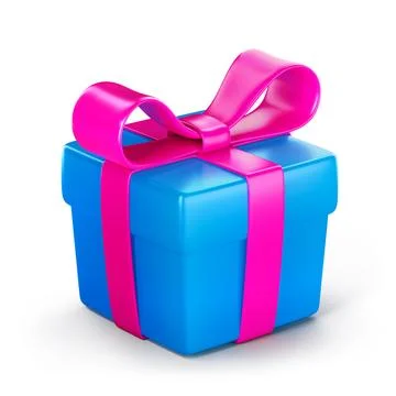 A 3D Gift Box Illustration isolated on a white background Stock Illustration