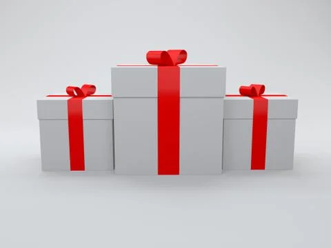 3d gift box isolated on white Stock Illustration