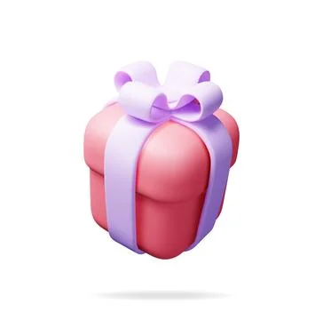 3D Gift Box Isolated on White. Stock Illustration