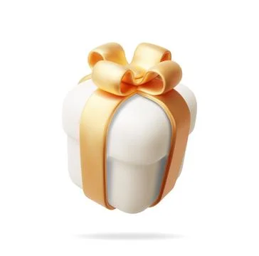 3D Gift Box Isolated on White. Stock Illustration