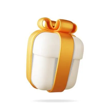 3D Gift Box Isolated on White. Stock Illustration