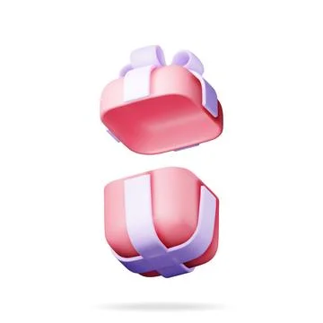 3D Gift Box Isolated on White. イラスト素材