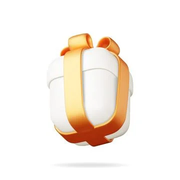 3D Gift Box Isolated on White. Stock Illustration