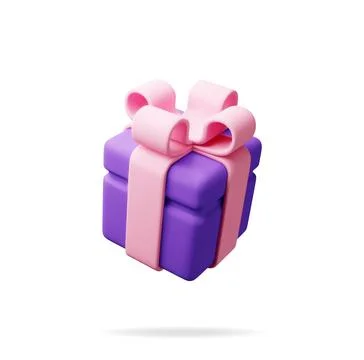 3D Gift box isolated on white 스톡 일러스트