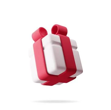 3D Gift box isolated on white Stock Illustration