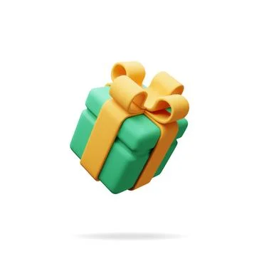 3D Gift box isolated on white イラスト素材