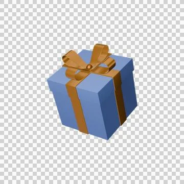 3d gift box png image Stock Illustration