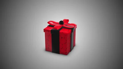 3D Gift Box Rotating Animation. Gift Box 3D. 4K Stock Footage 278050879
