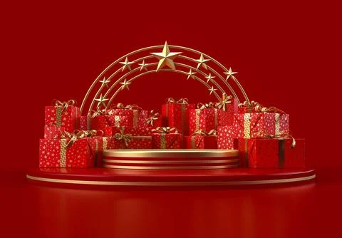 3d gift boxes . Stock Photos