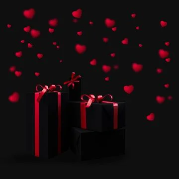 3d gift boxes . Stock Photos