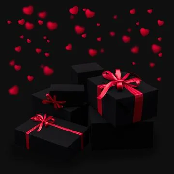 3d gift boxes . Stock Photos