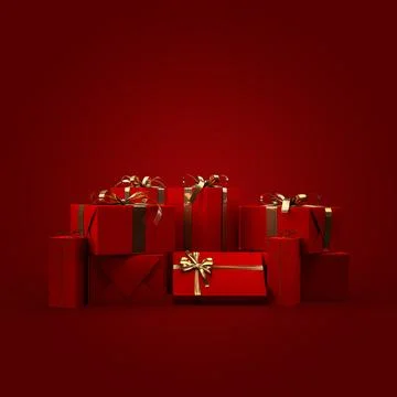 3d gift boxes . Stock Photos