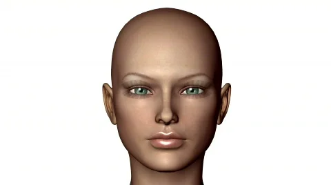 3d girl head morphing Stock Footage 282576