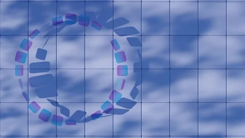 A 3D glass abstract form background, providing a modern and stylish visual el Stock Footage 297689592