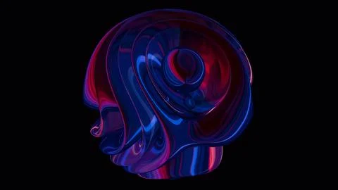 A 3D glass abstract form background, presenting a sleek and contemporary visu Stock Illustration