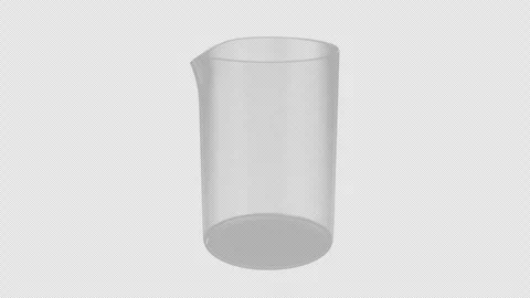 3D Glass Beaker Rotating on a Transparent Background. Seamless Loop. Beaker. 4K Stock Footage 281922339
