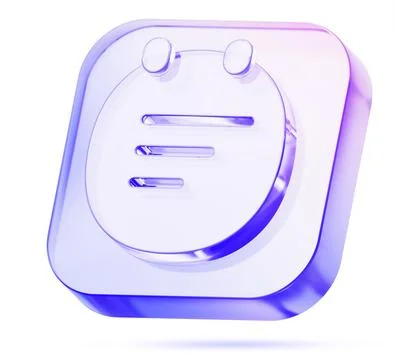 3d glass calendar square button icon with holographic gradient. Crystal schedule Illustrazione stock