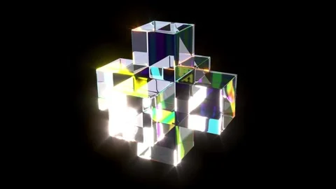 3d glass cross abstract geometric shape bg rotate endless Stock Footage 337098947