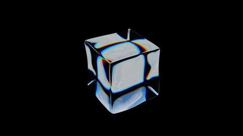 3d Glass cube Illustrazione stock