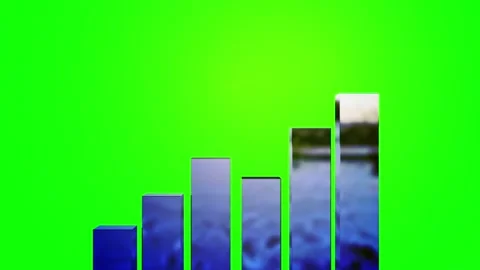 3D Glass Diagram Green Screen Background Assets Vídeos de archivo 334091753