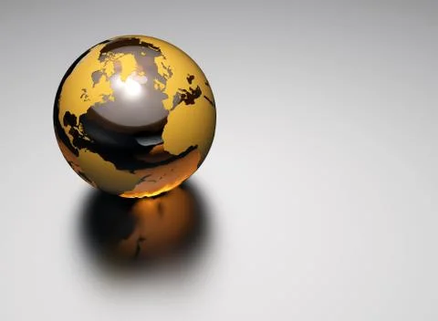 3d glass earth Stock Illustration