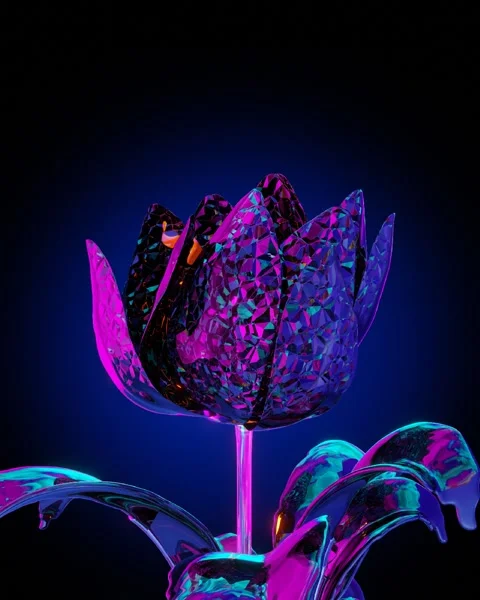 3d glass flower Stock-Footage 277595033