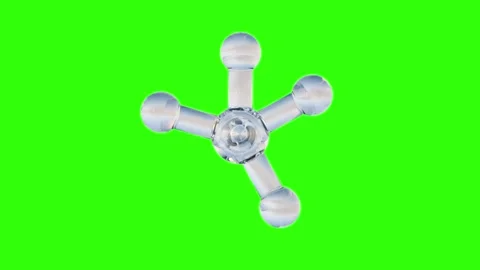 3D Glass Molecular Structure Rotation Stock Footage 325387761
