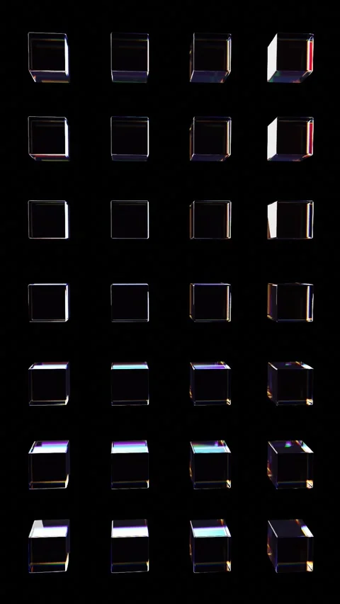 3d glass rotating cubes with dispersion effect Stock Footage 276259799