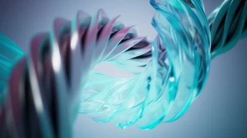 3D glass texture spiral dynamic background loop playback Video stock 335630326