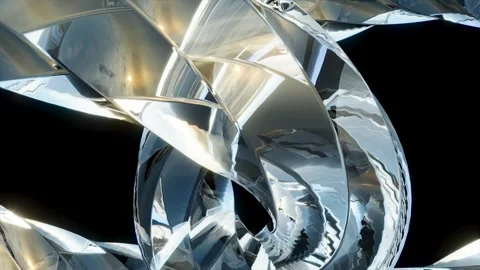 3d glass torus two on black bg rotate endless Stock Footage 334871657