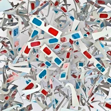 3D glasses background Stock-Illustration