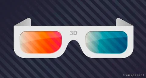 3d glasses from cardboard Stock Illustration