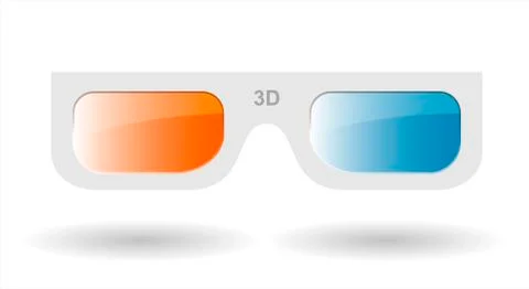 3d glasses from cardboard Stock Illustration