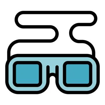 3d glasses creating virtual reality experience icon Stock Illustration