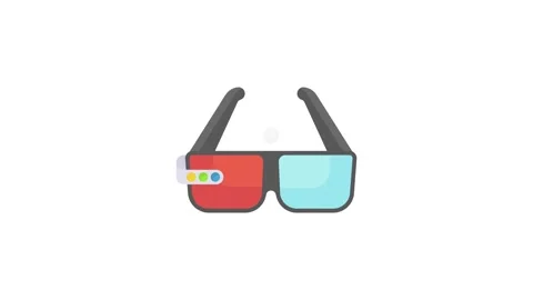 3D glasses depicted with a Wi-Fi symbol, highlighting the integration of wi.. Stock Footage 332199608