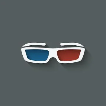 3d glasses design element Stock-Illustration