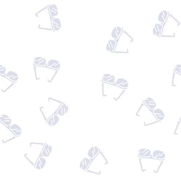 3d glasses glyph seamless pattern Stock Illustration