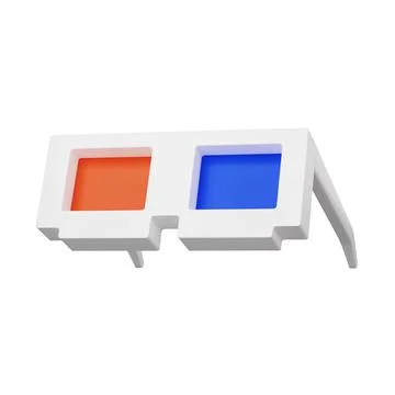 3d glasses icon. 3d render illustration. Stock Illustration
