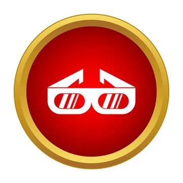 3d glasses icon representing cinema and entertainment Stock Illustration