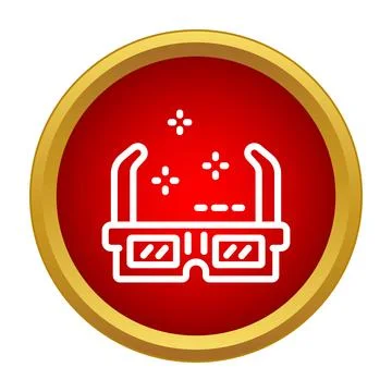 3d glasses icon representing cinema and entertainment Stock Illustration