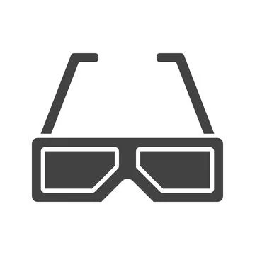 3D glasses icon vector image. Stock Illustration