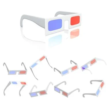 3d glasses Stock Illustration