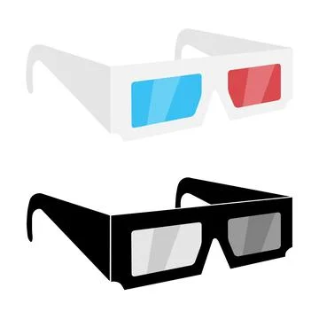 3D glasses Stock Illustration