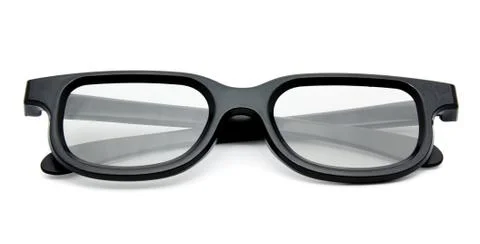 3d glasses isolated Stock Photos
