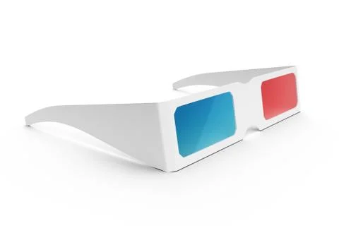 3D Glasses isolated on white background. Glasses for watching a movie with the Stock Illustration