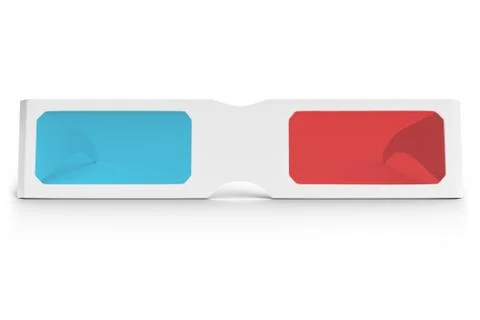 3D Glasses isolated on white background. Glasses for watching a movie with the Stock-Illustration