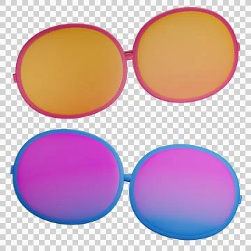 3d glasses object with transparent background Stock Illustration