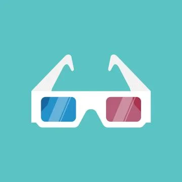 3D glasses vector illustration Stock Illustration
